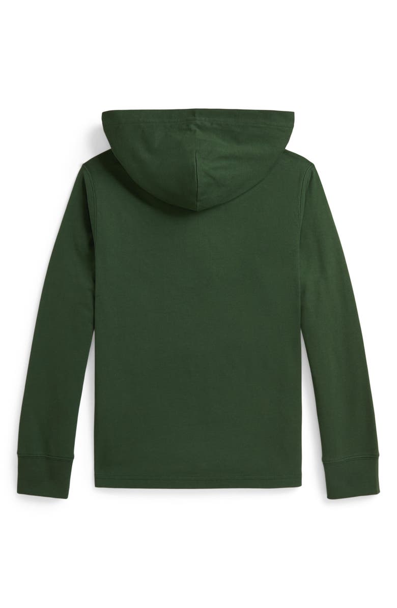 Polo Ralph Lauren Kids' Cotton Jersey Hooded Rugby Shirt, Alternate, color, 301