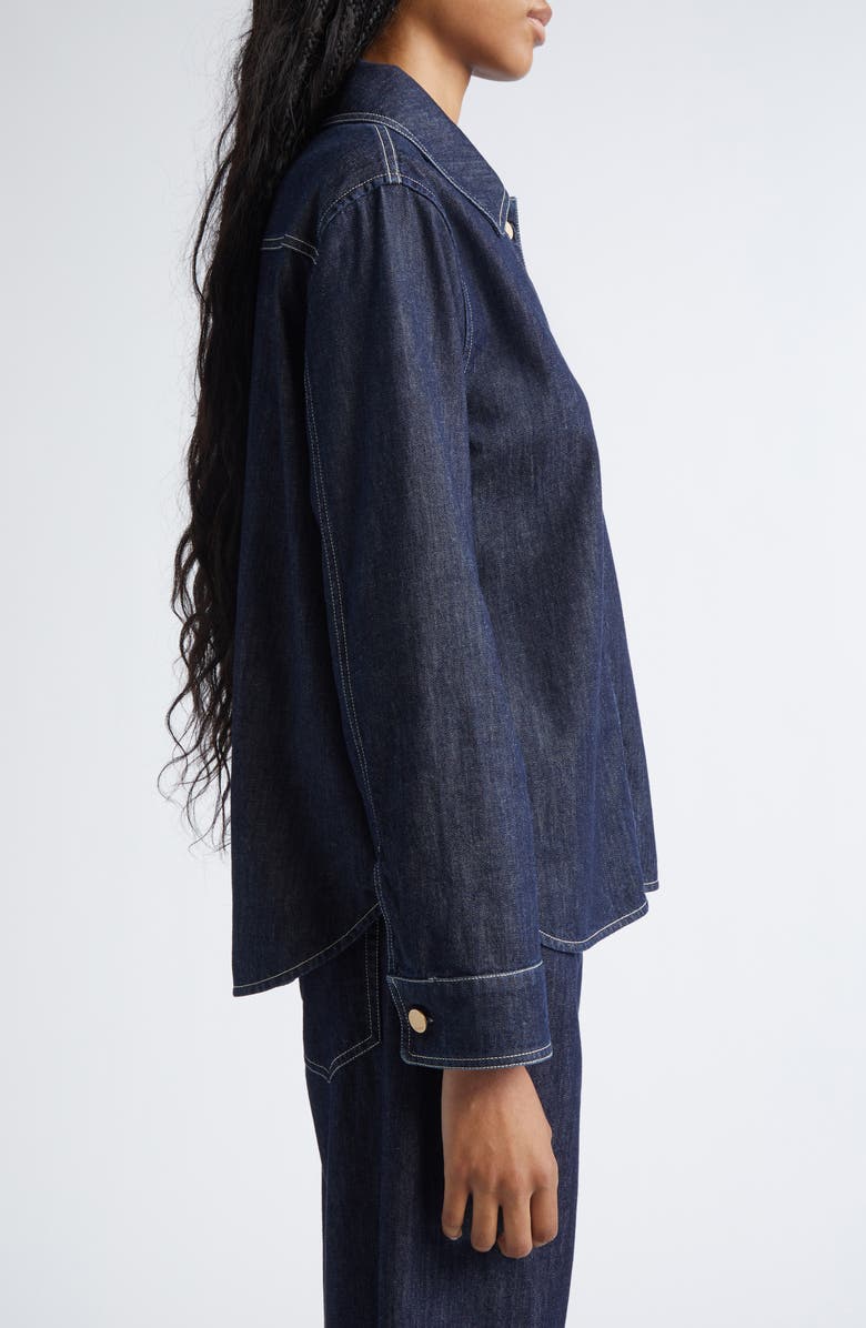 Max Mara Enfasi Denim Shirt Jacket, Alternate, color, Ultramarine
