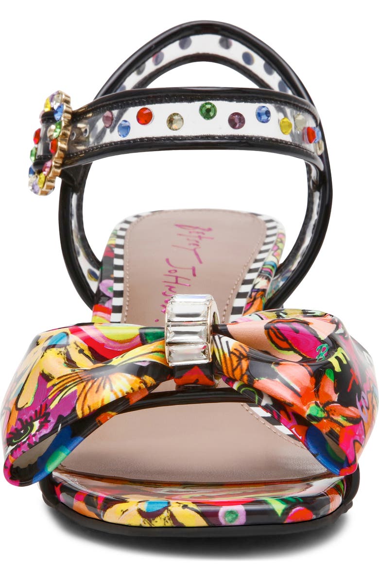 Betsey Johnson Ardell Crystal Embellished Ankle Strap Sandal, Alternate, color, Bright Multi