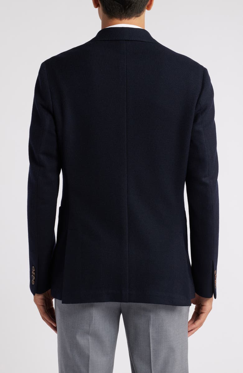 Jack Victor Queens Solid Navy Wool & Cotton Knit Sport Coat, Alternate, color, 