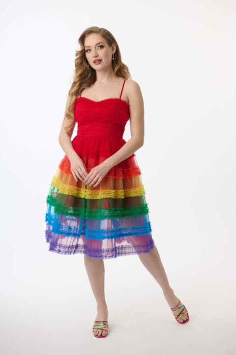 Tiered Sheer Swing Dress