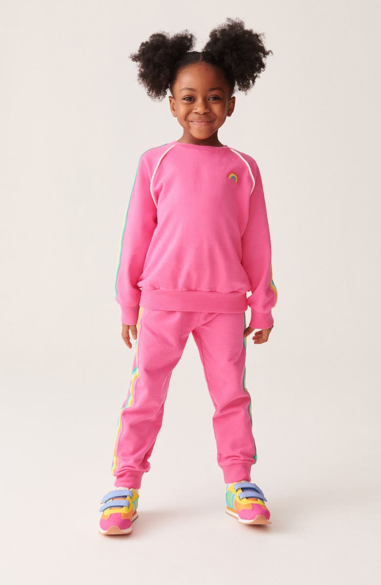 Little Bird Kids' Side Stripe Cotton Sweatshirt & Joggers Set, Alternate, color, 