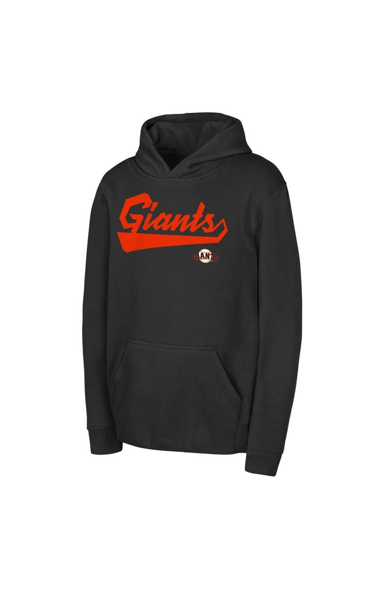 Outerstuff Youth Black San Francisco Giants Tailor Made Fleece Pullover Hoodie, Main, color, Black