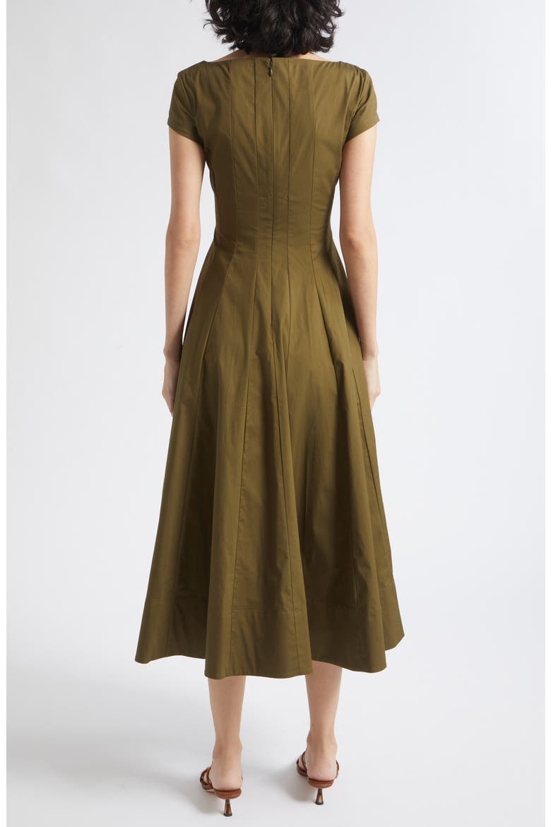Short Sleeve Wells Dress, Alternate, color, DARK OLIVE
