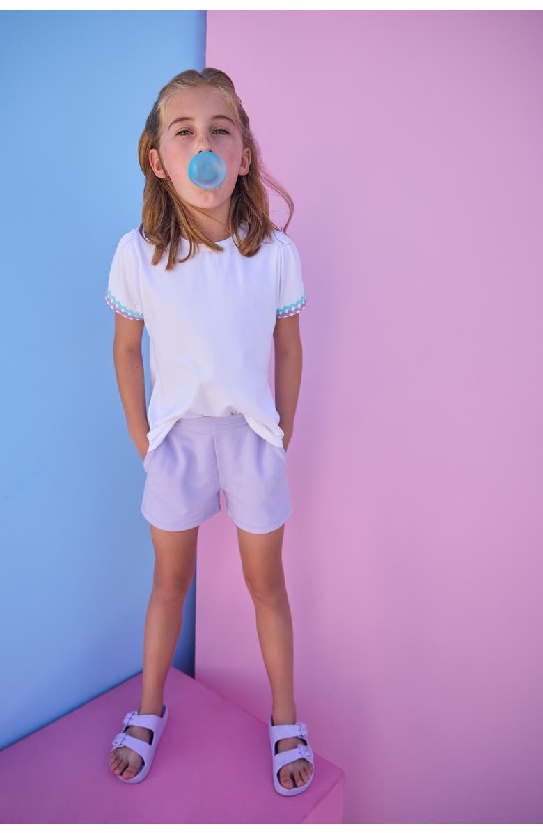 BISBY Kids' RicRac Tee, Alternate, color, Aqua & Lavender