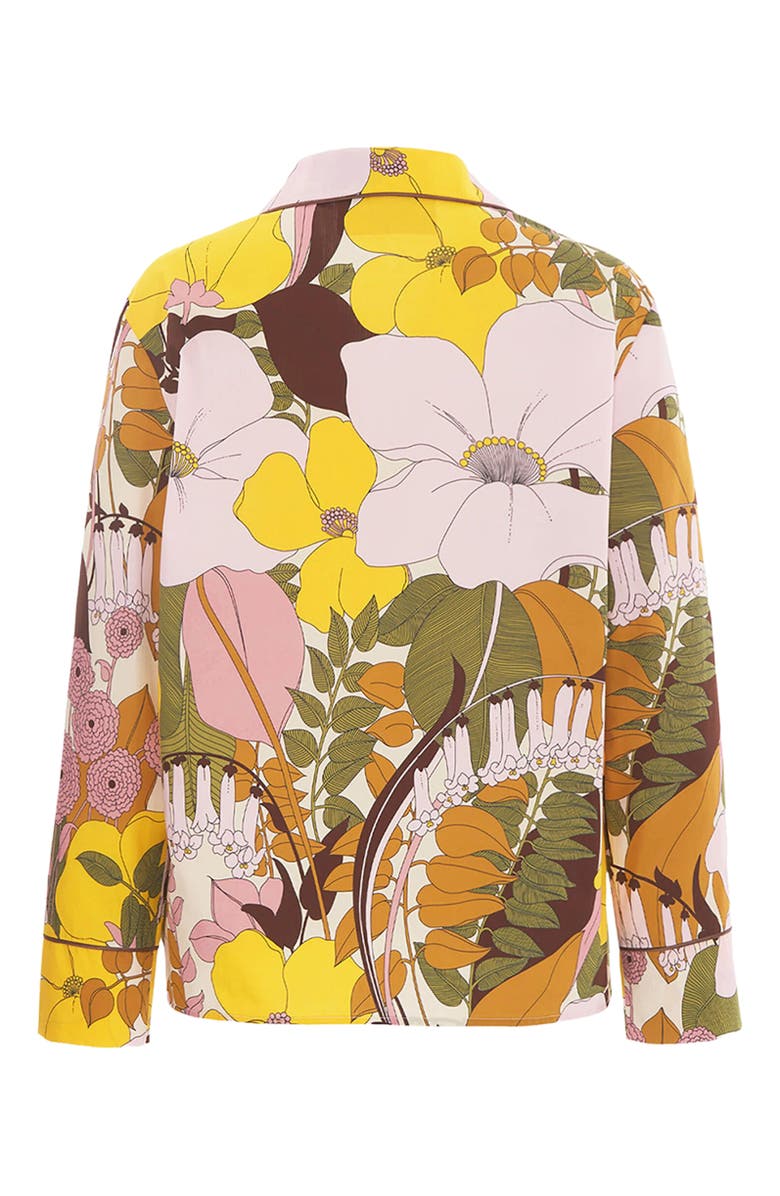 La DoubleJ Pajama Shirt Big Flower Rose Pink, Alternate, color, 