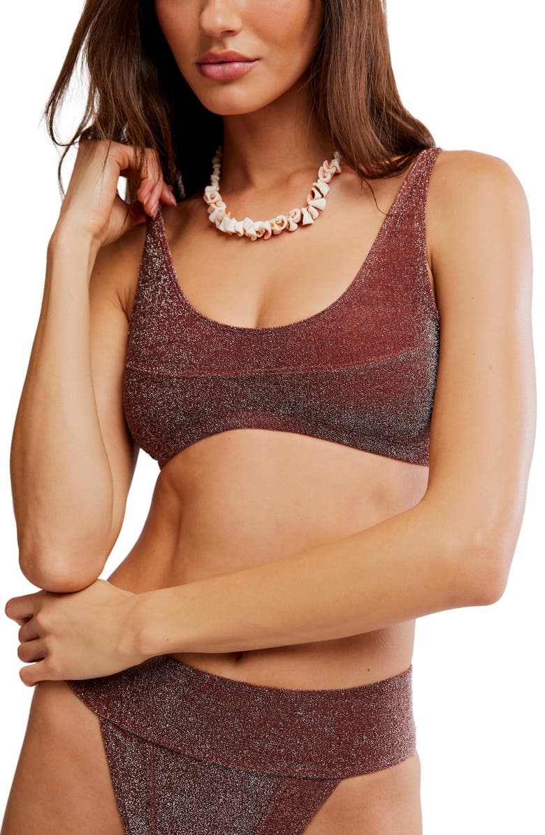 free-est by Free People Farrah Bikini Top, Alternate, color, Noisette