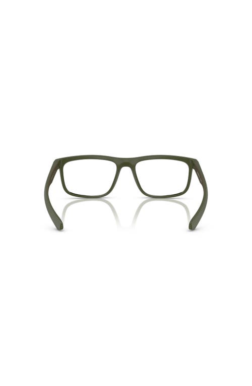Emporio Armani 55mm Square Optical Glasses In Green