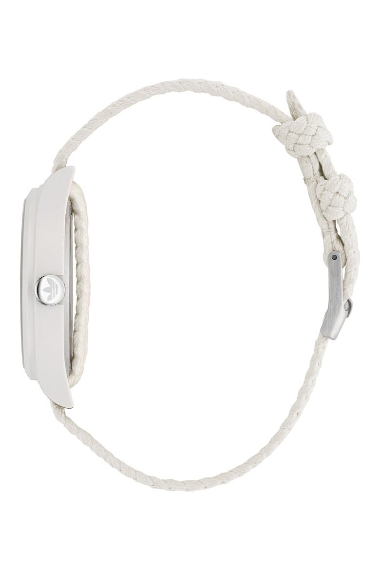 AO Style White Basketball Dial Webbing Strap Watch, 39mm, Alternate, color, WHITE