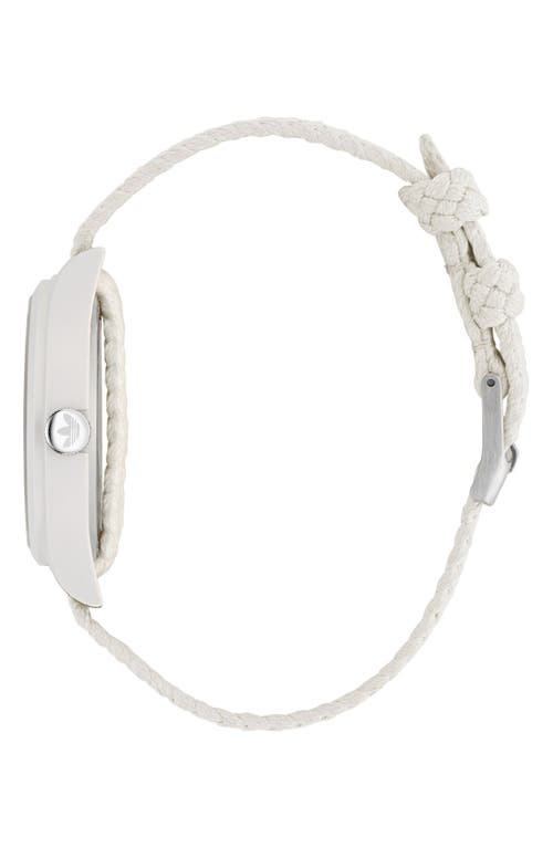Adidas Originals Adidas Ao Style White Basketball Dial Webbing Strap Watch, 39mm In White