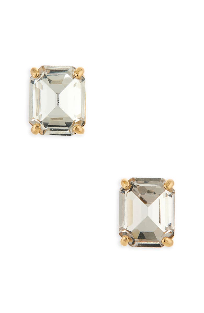 Kurt Geiger London Square Crystal Stud Earrings, Main, color, Crystal