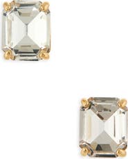Kurt Geiger London Square Crystal Stud Earrings