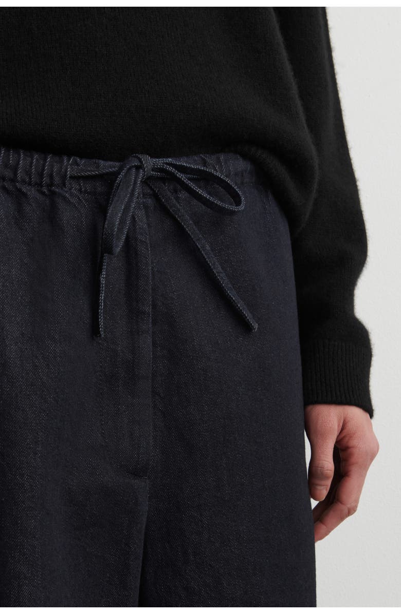 COS Drawstring Denim Pants, Alternate, color, Indigo