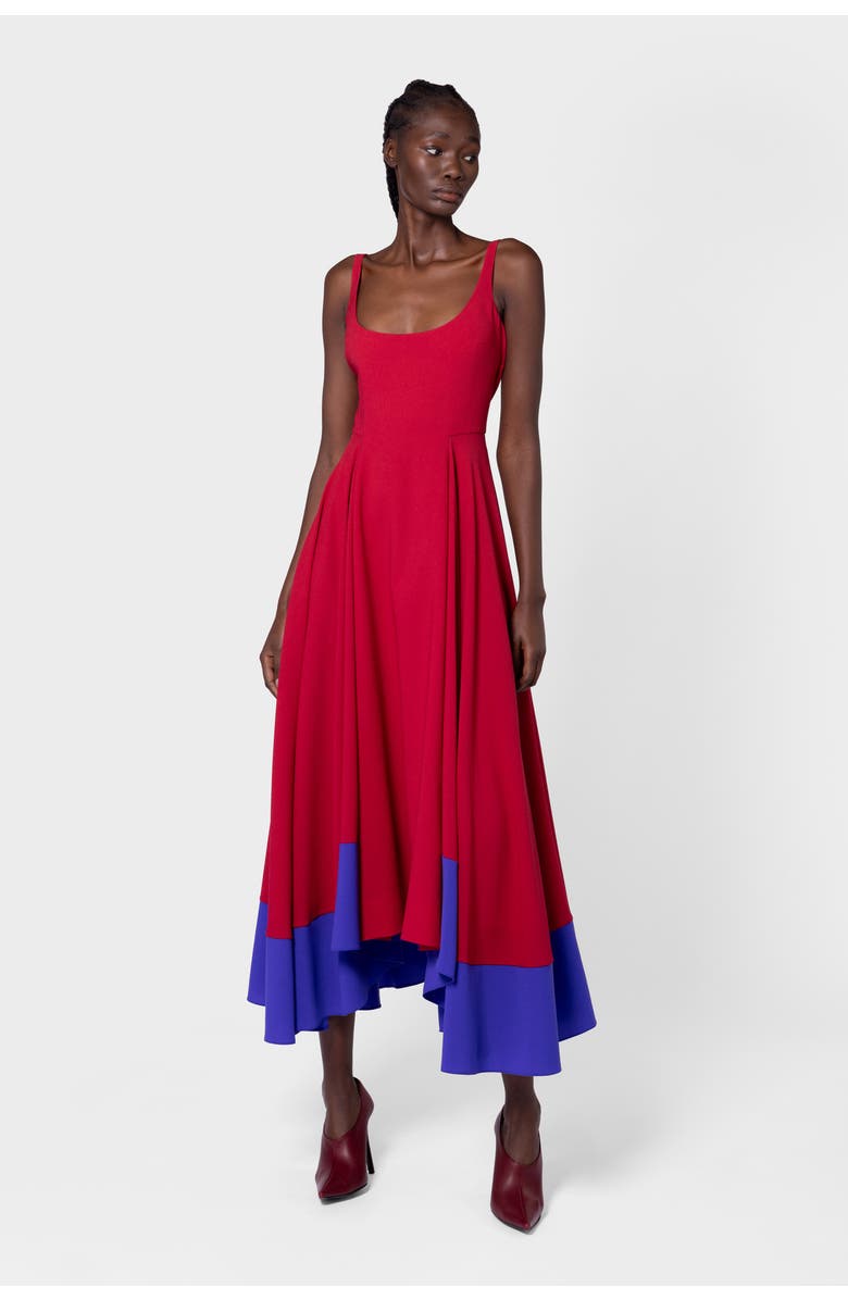 Roksanda Awn Floaty Midi Dress, Main, color, Amaranthus