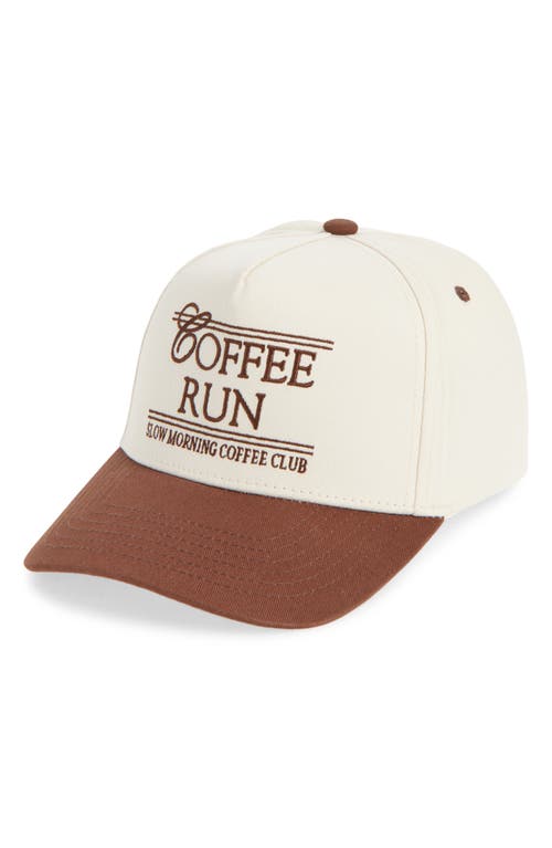 Kenzkustomz Coffee Run Canvas Snapback Baseball Cap In Brown