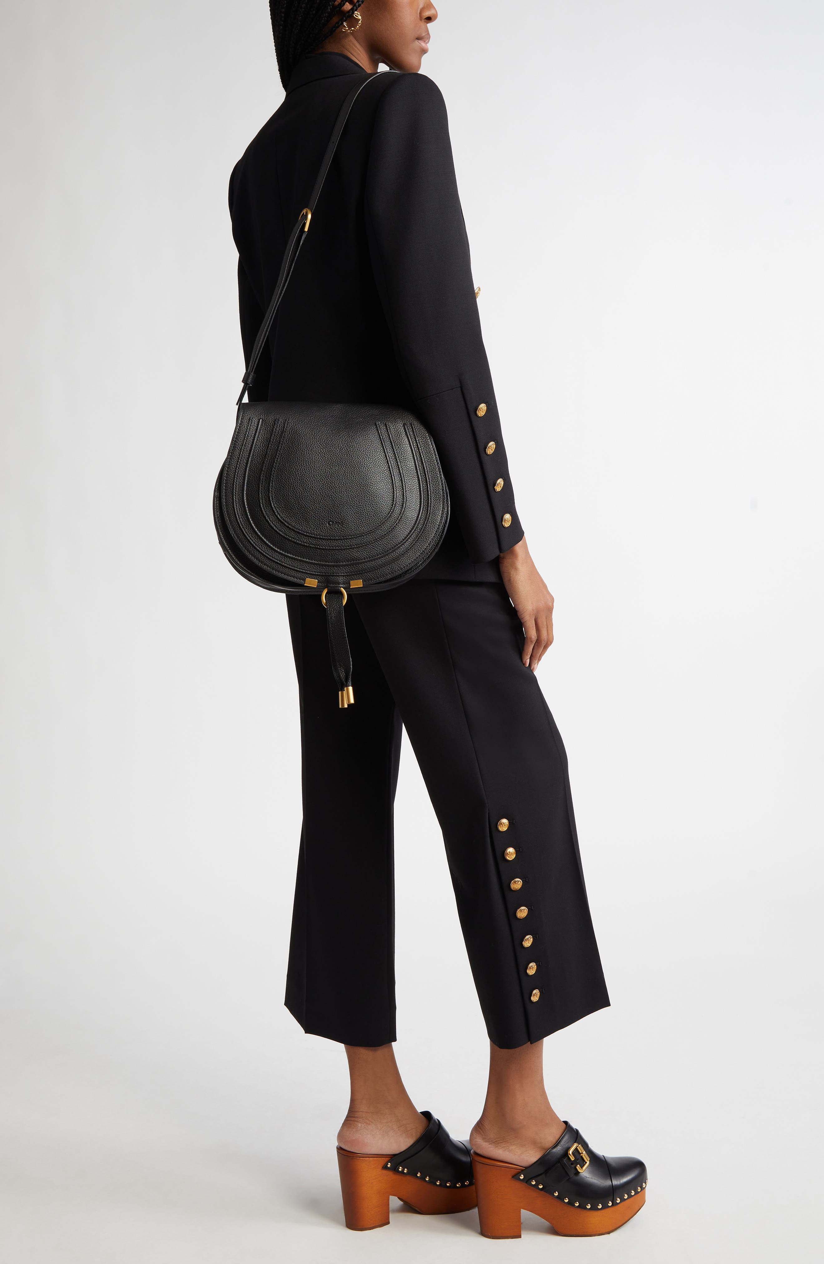 Chloé Medium Marcie Leather Crossbody Bag, Alternate, color, 