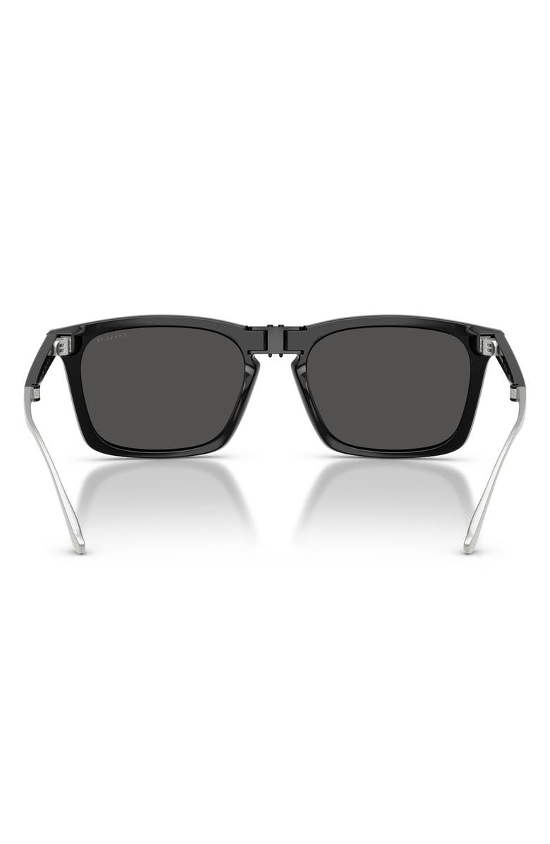 COACH 56mm Square Sunglasses, Alternate, color, Black / Grey Solid