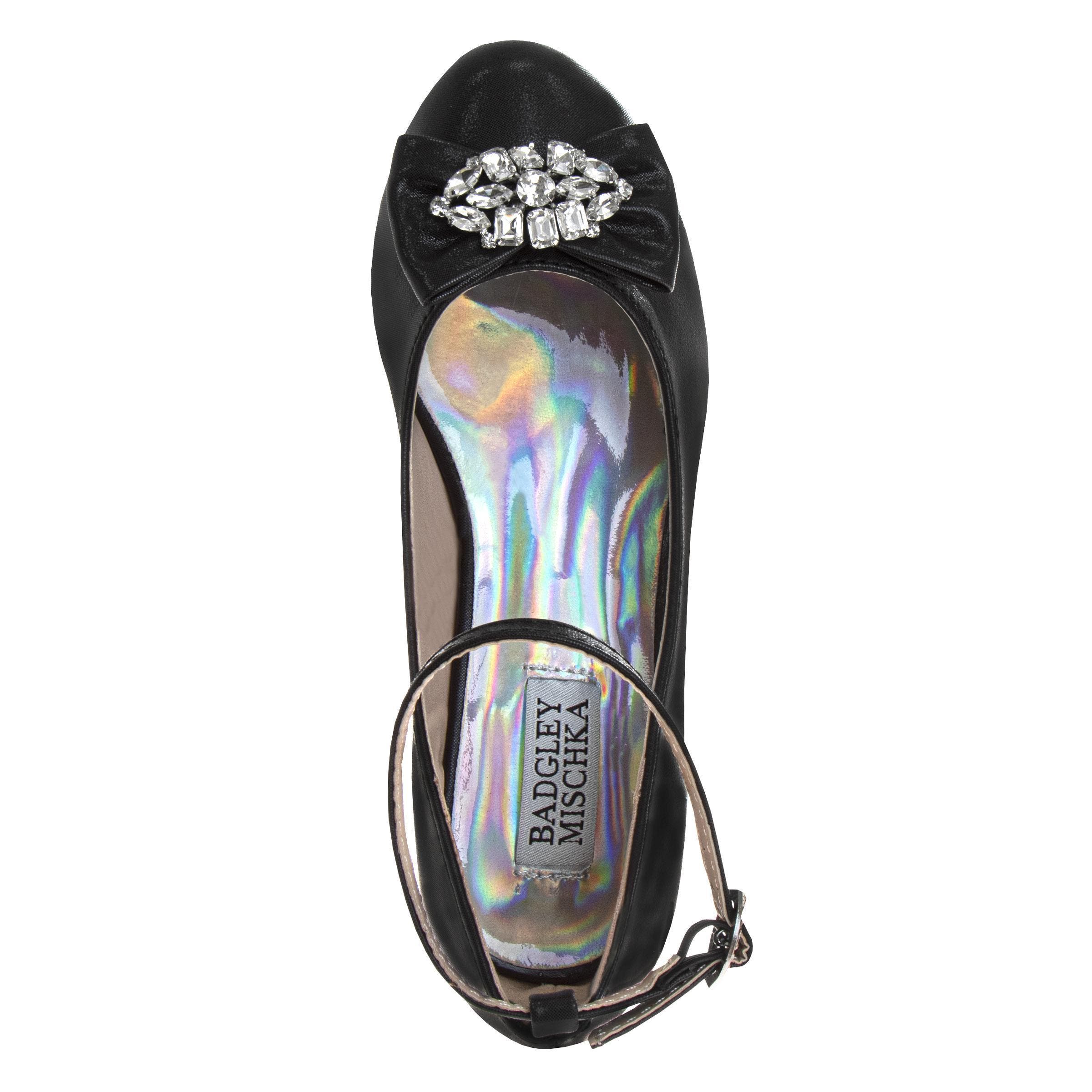 BADGLEY MISCHKA Low Heeled Dress Shoes Girls'  Elegant Stylish Formal Wear, Alternate, color, Black