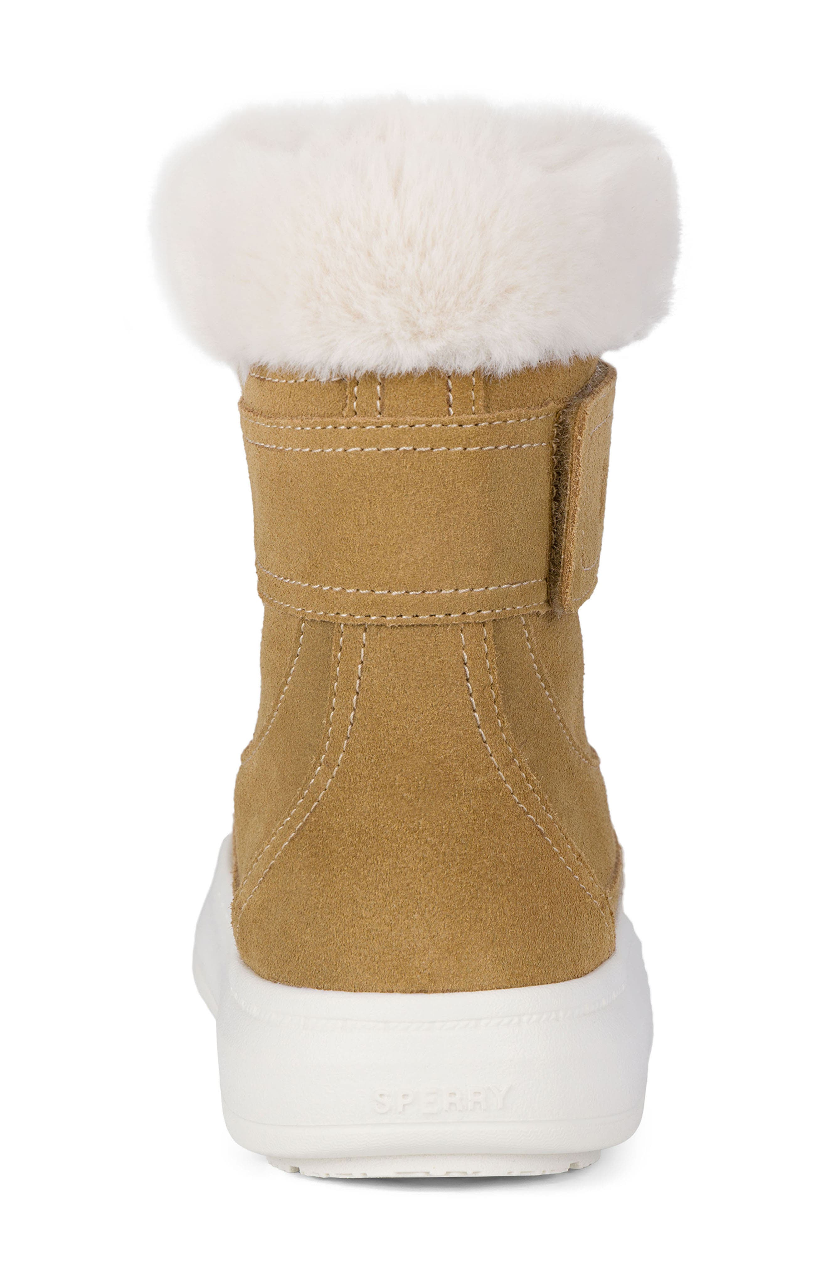 Kids' Nora Boot with Faux Fur Trim, Alternate, color, TAN