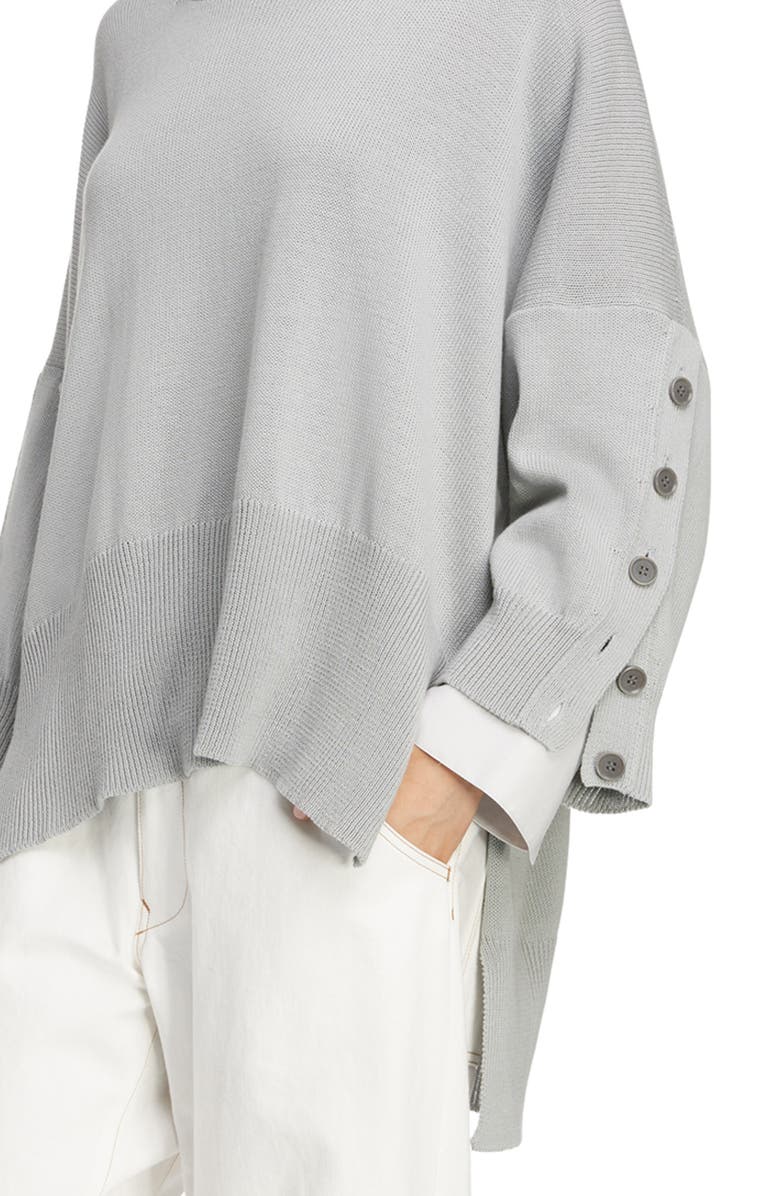 Y's by Yohji Yamamoto Button Sleeve Sweater, Alternate, color, 