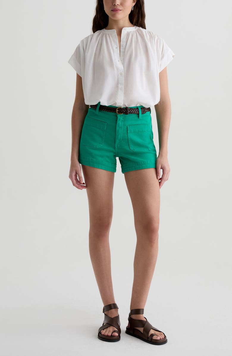 AG Lotta Shirred Cotton Top, Alternate, color, 