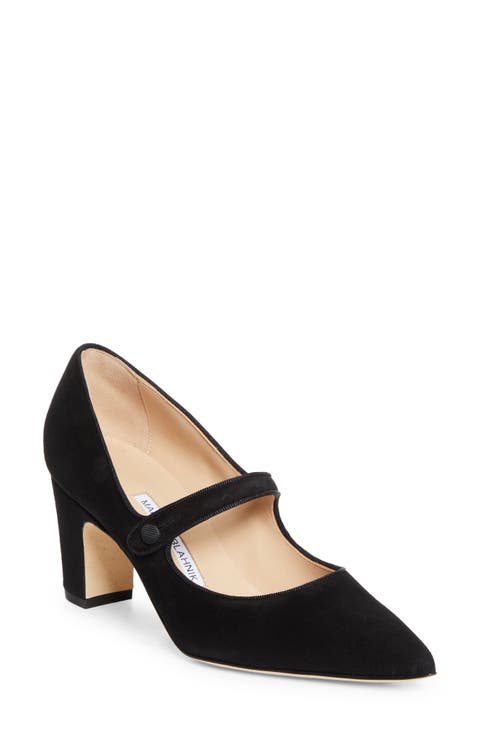 MANOLO BLAHNIK ブラック ハイヒールパンプス　35 1/2 MANOLO BLAHNIK ブラック ハイヒール
