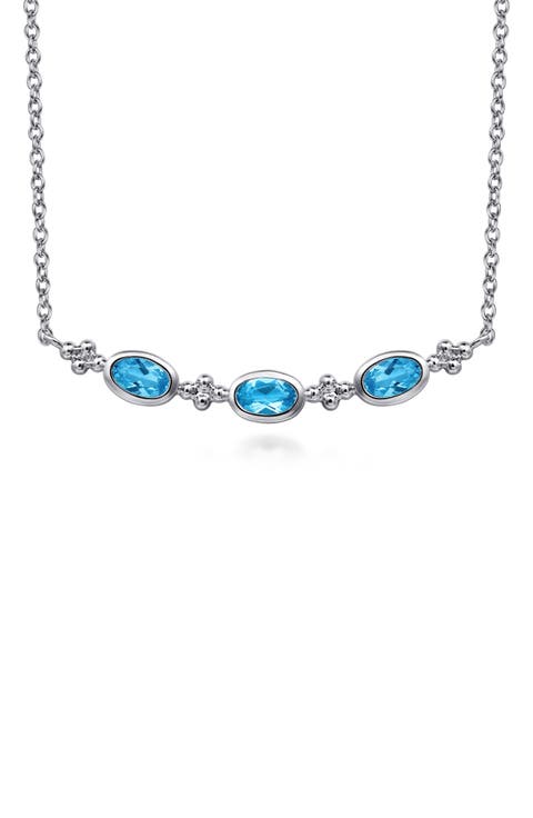 Blue Topaz Frontal Necklace
