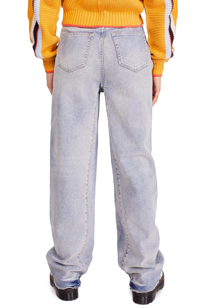 Relaxed Slouch Straight Leg Jeans, Alternate, color, BLUE