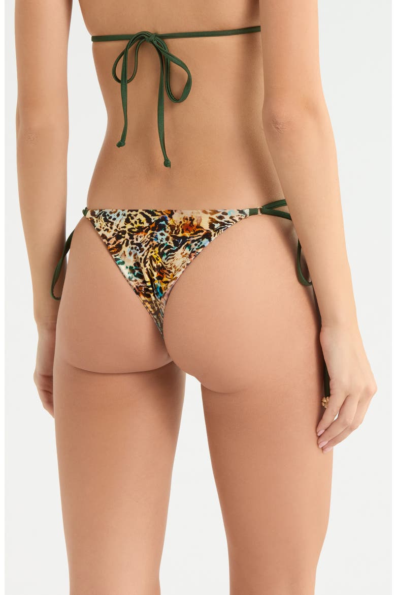 Side Tie Thong Bikini Bottoms, Alternate, color, SUNDAZE