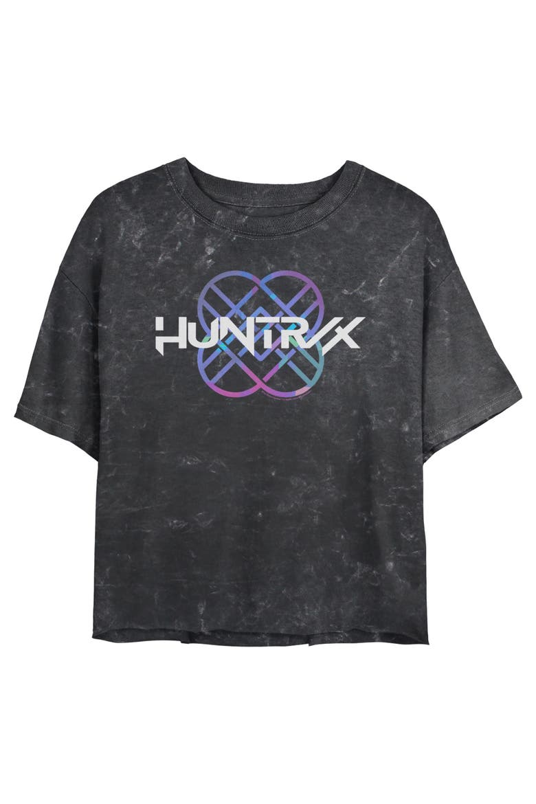 Junior's KPop Demon Hunters Colorful Holographic Logo  Graphic T-Shirt, Main, color, Black
