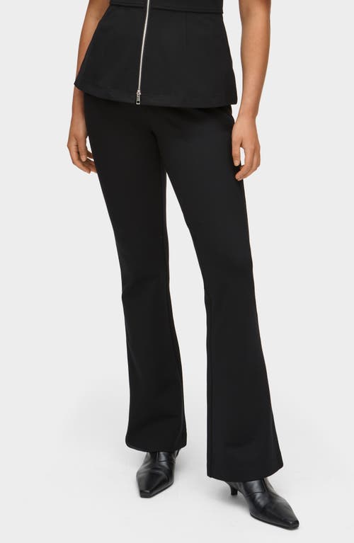 Aligne Edie Flare Leg Stretch Ponte Pants In Black