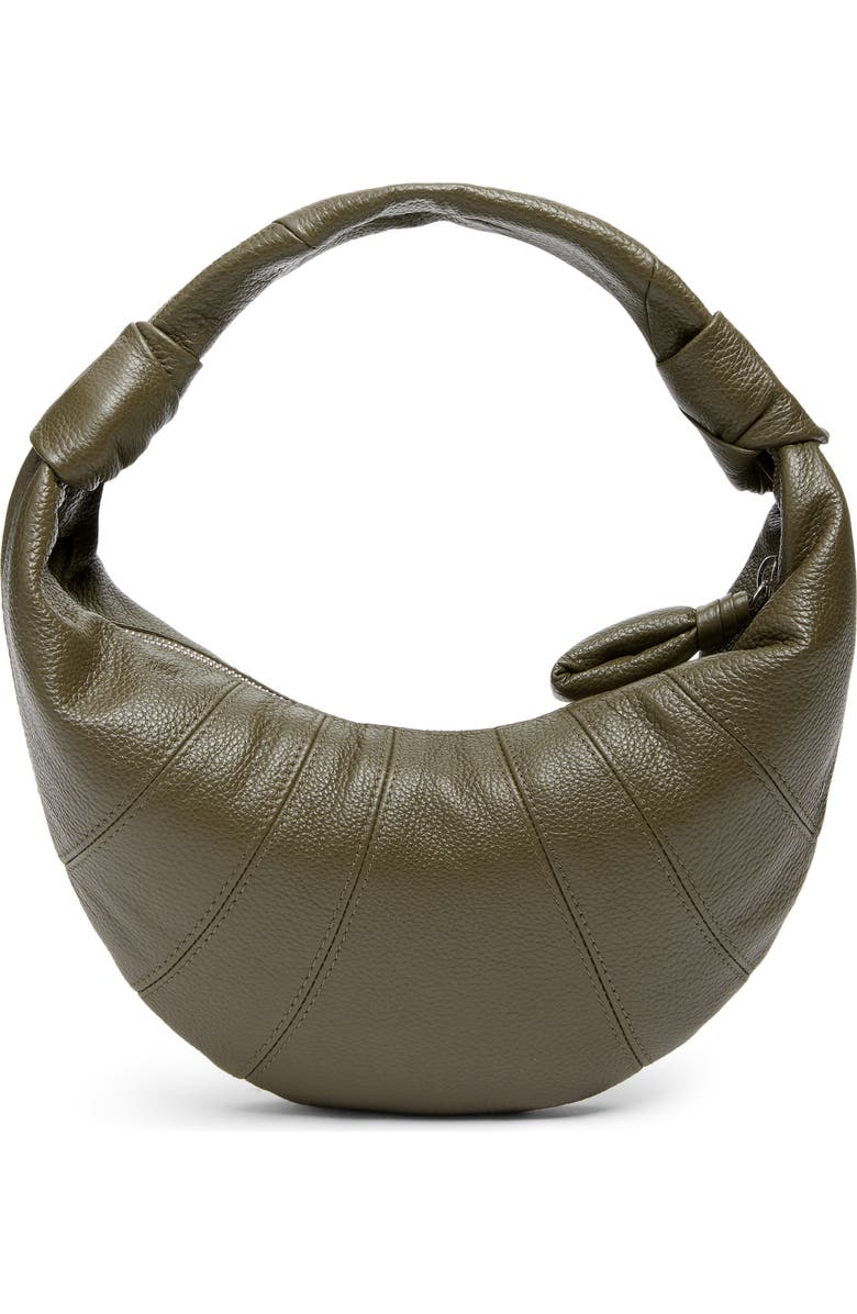 Lemaire Mini Fortune Croissant Leather Handbag, Alternate, color, Dark Olive
