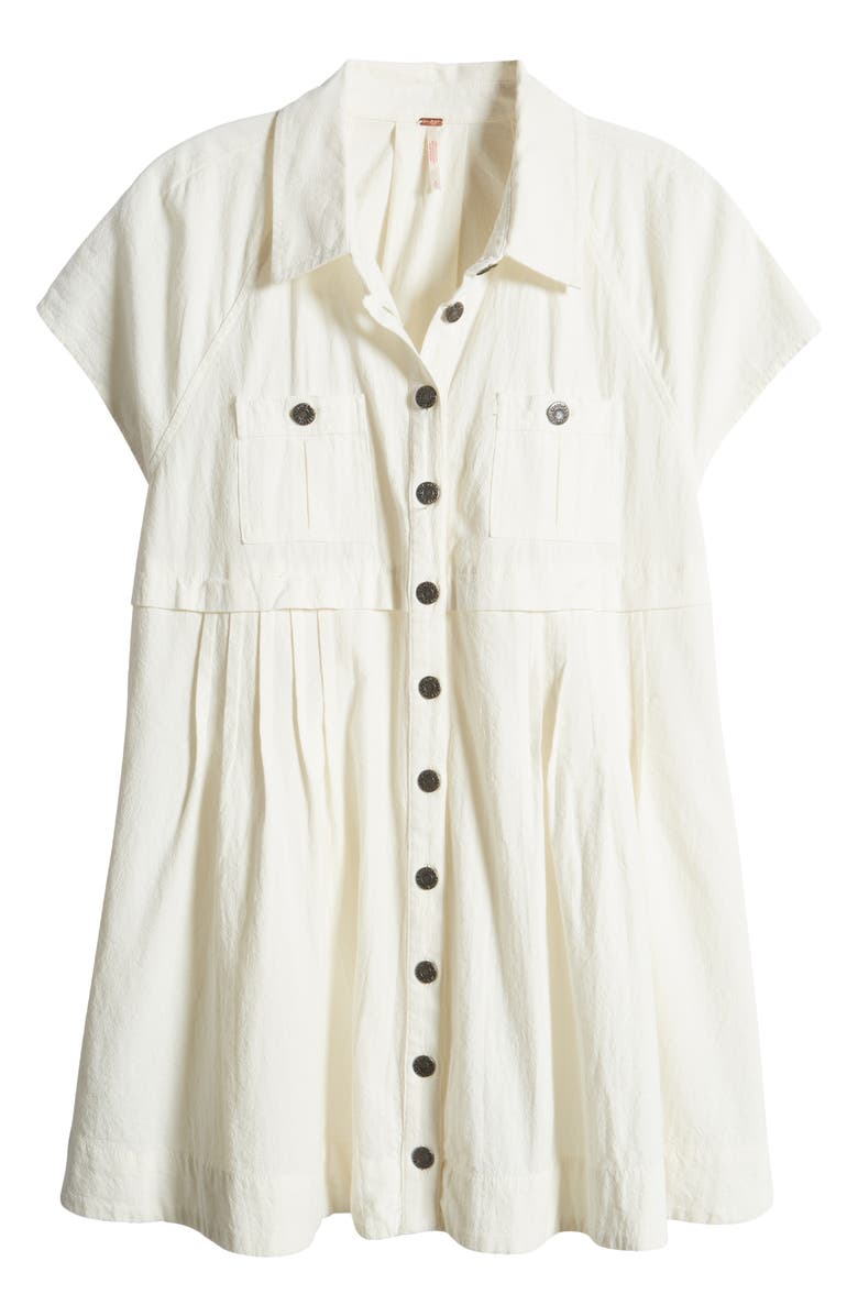 Free People Ronnie Cotton Poplin Mini Shirtdress, Alternate, color, 