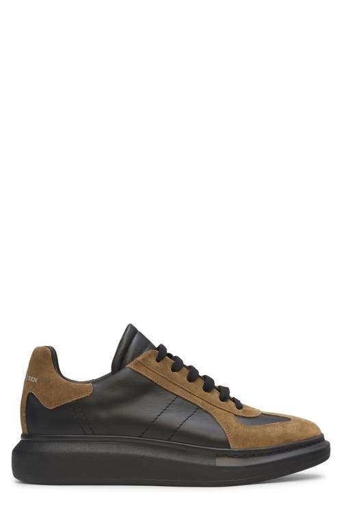 Shop Alexander Mcqueen Mcqueen Retro Sneaker In Black/mud