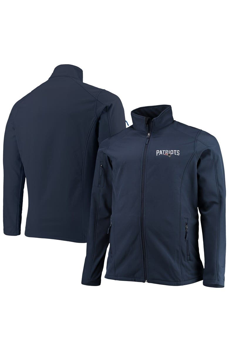 DUNBROOKE Men's Dunbrooke Navy New England Patriots Big & Tall Sonoma Softshell Full-Zip Jacket, Main, color, Navy