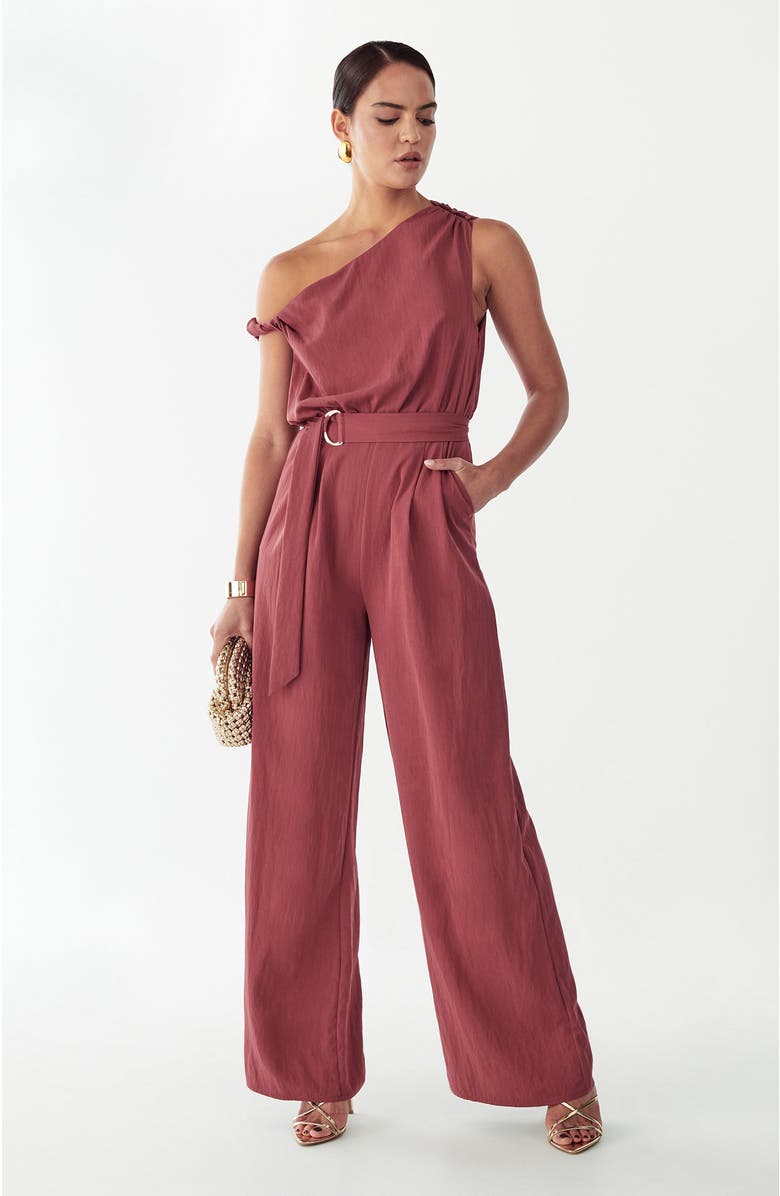 BWLDR Mariah Jumpsuit, Alternate, color, Rosewood