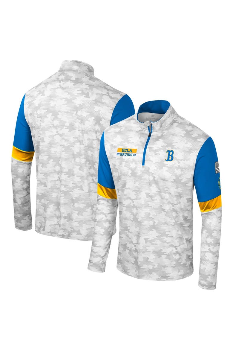 Men's Colosseum  Camo UCLA Bruins OHT Military Appreciation Tomahawk Quarter-Zip Windshirt, Alternate, color, Camo
