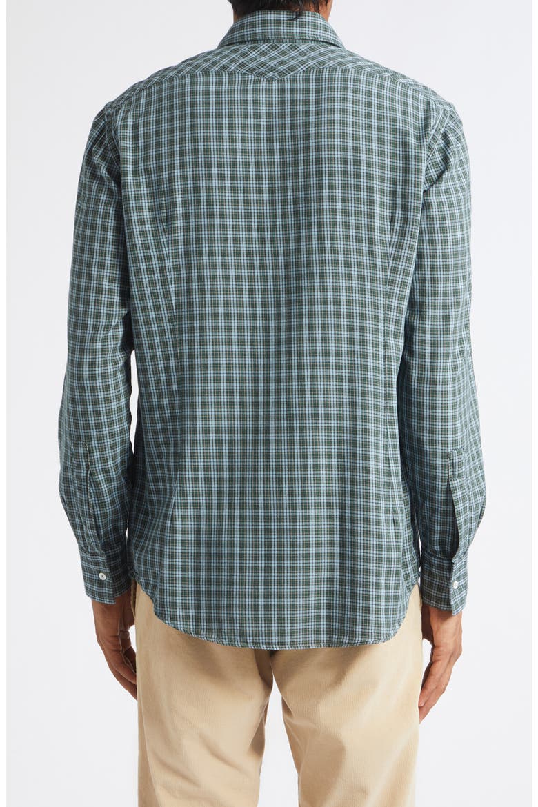 Genova Stripe Cotton Button-Up Shirt, Alternate, color, MARER