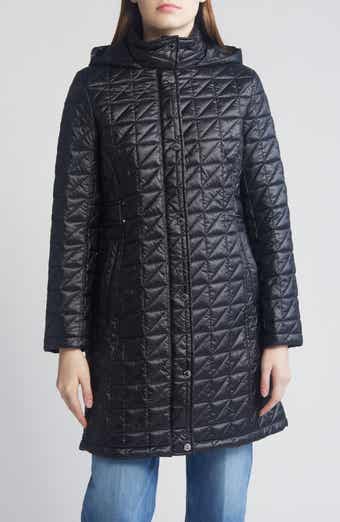 Michael kors belted quilted jacket online