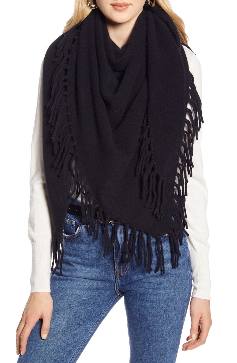 Halogen<sup>®</sup> Fringe Cashmere Blanket Scarf, Alternate, color,