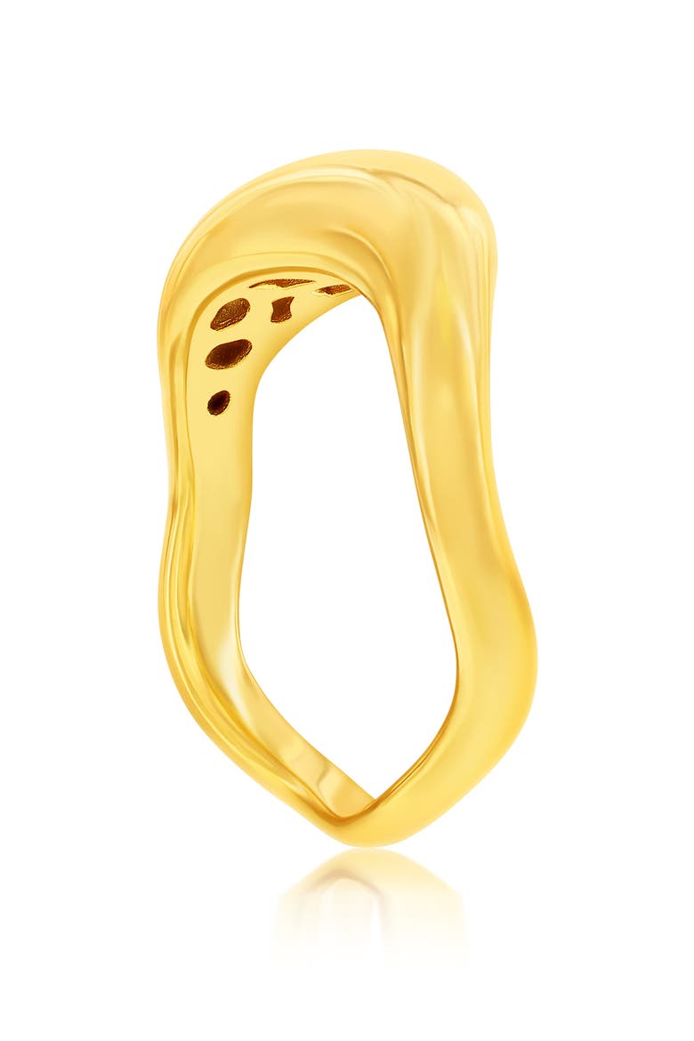 Puffed Wavy Ring, Alternate, color, GOLD