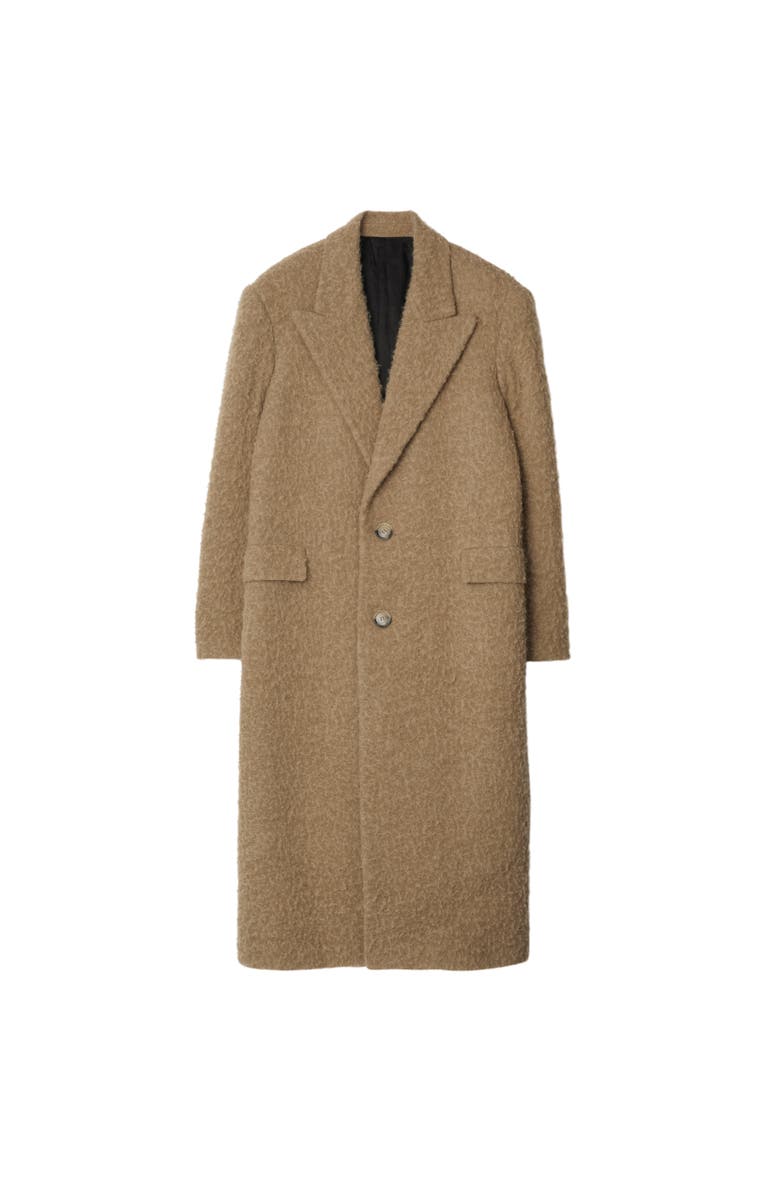 Burberry Linen Wool Blend Tailored Coat, Alternate, color,