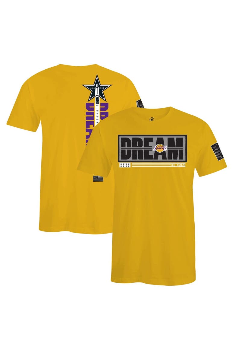 Unisex FISLL x Black History Collection  Gold Los Angeles Lakers T-Shirt, Main, color, Gold