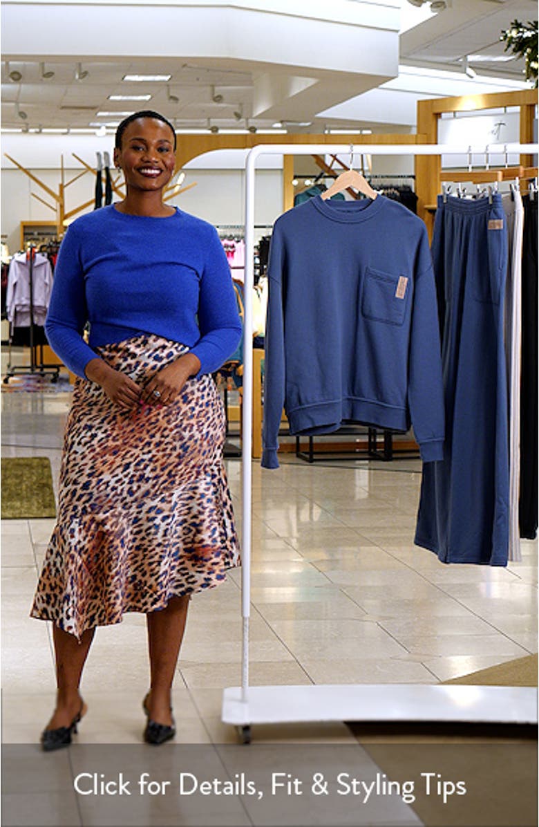 Silksweats Cotton & Silk Blend Pajama Sweatshirt, sales video thumbnail