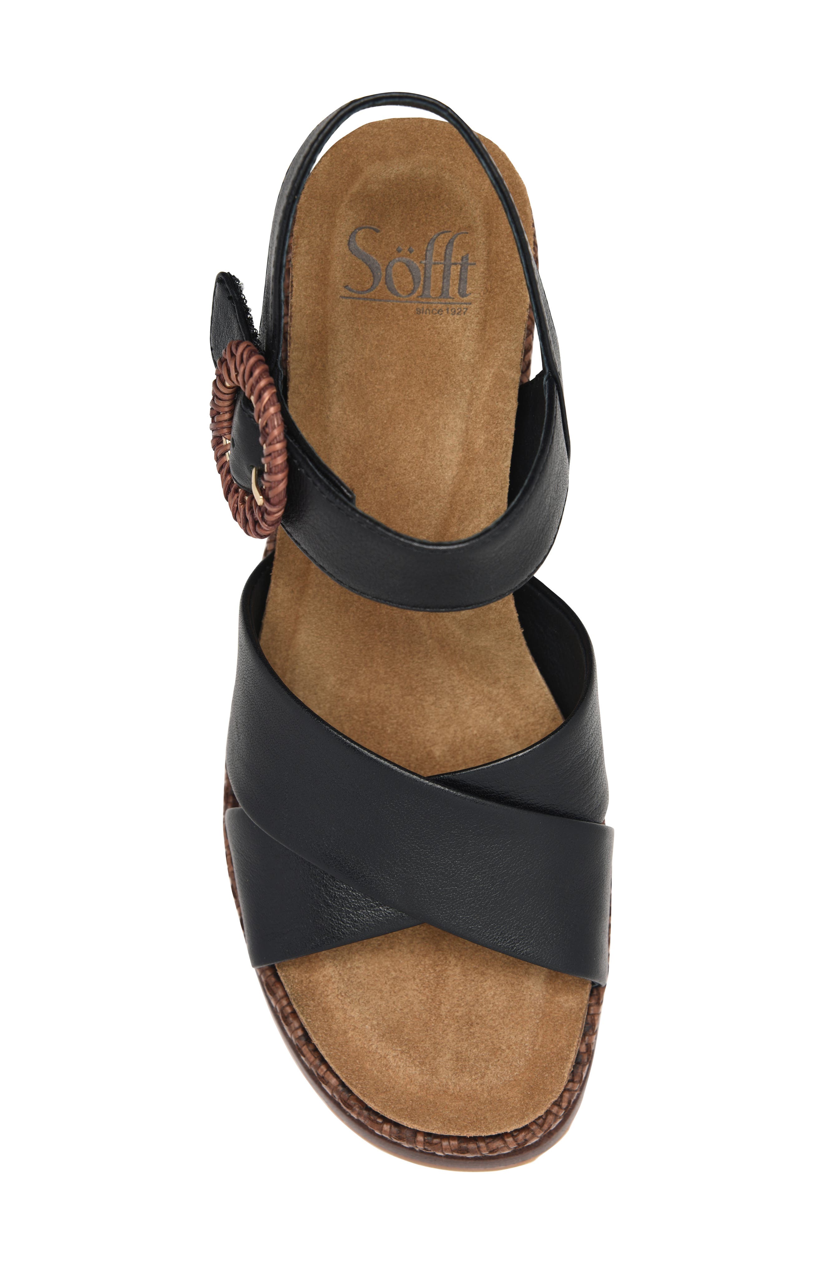 Söfft Dorathy Slingback Platform Wedge Sandal, Alternate, color, Black