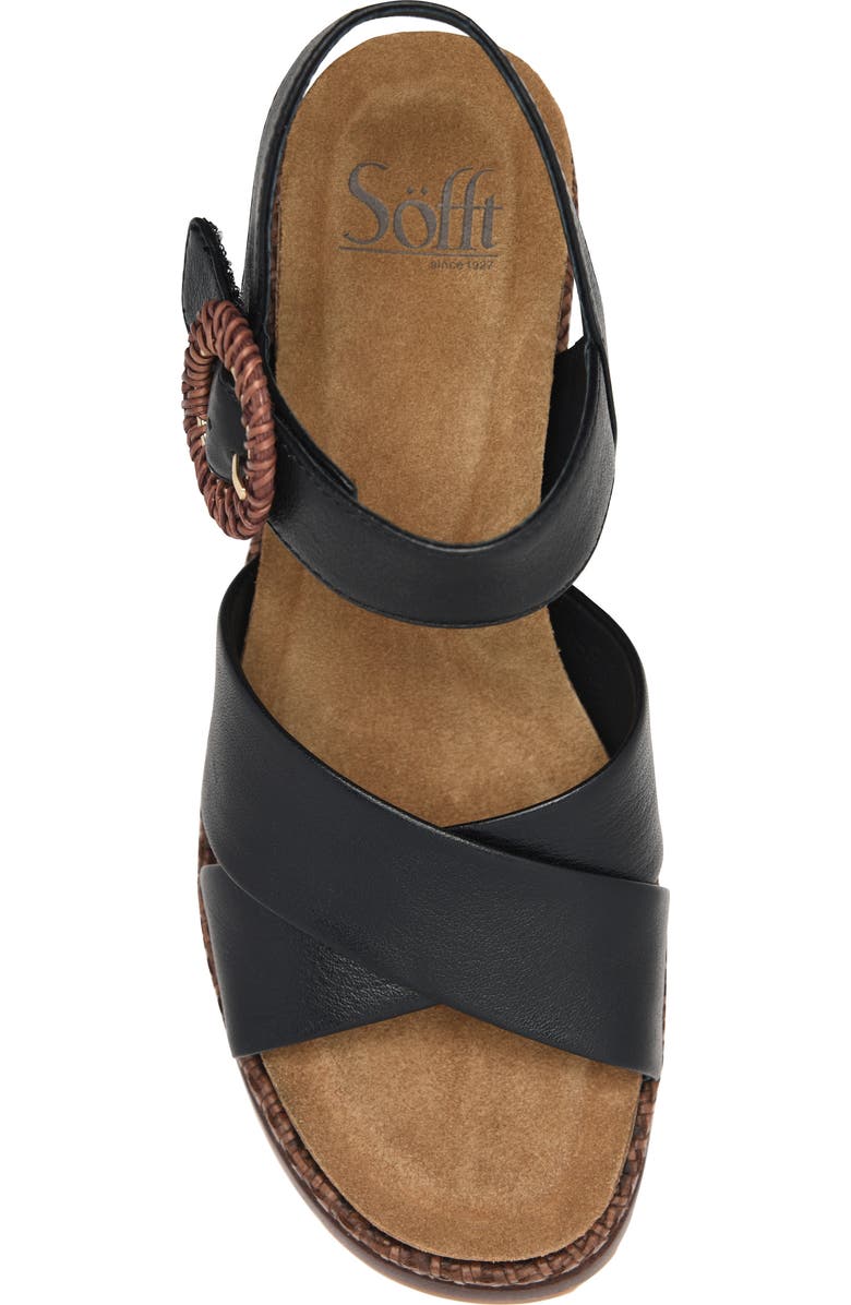 Söfft Dorathy Slingback Platform Wedge Sandal, Alternate, color, Black