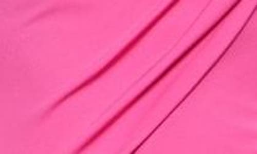 Versace Safety-pin Draped Crepe Jersey Slit Gown In Pink