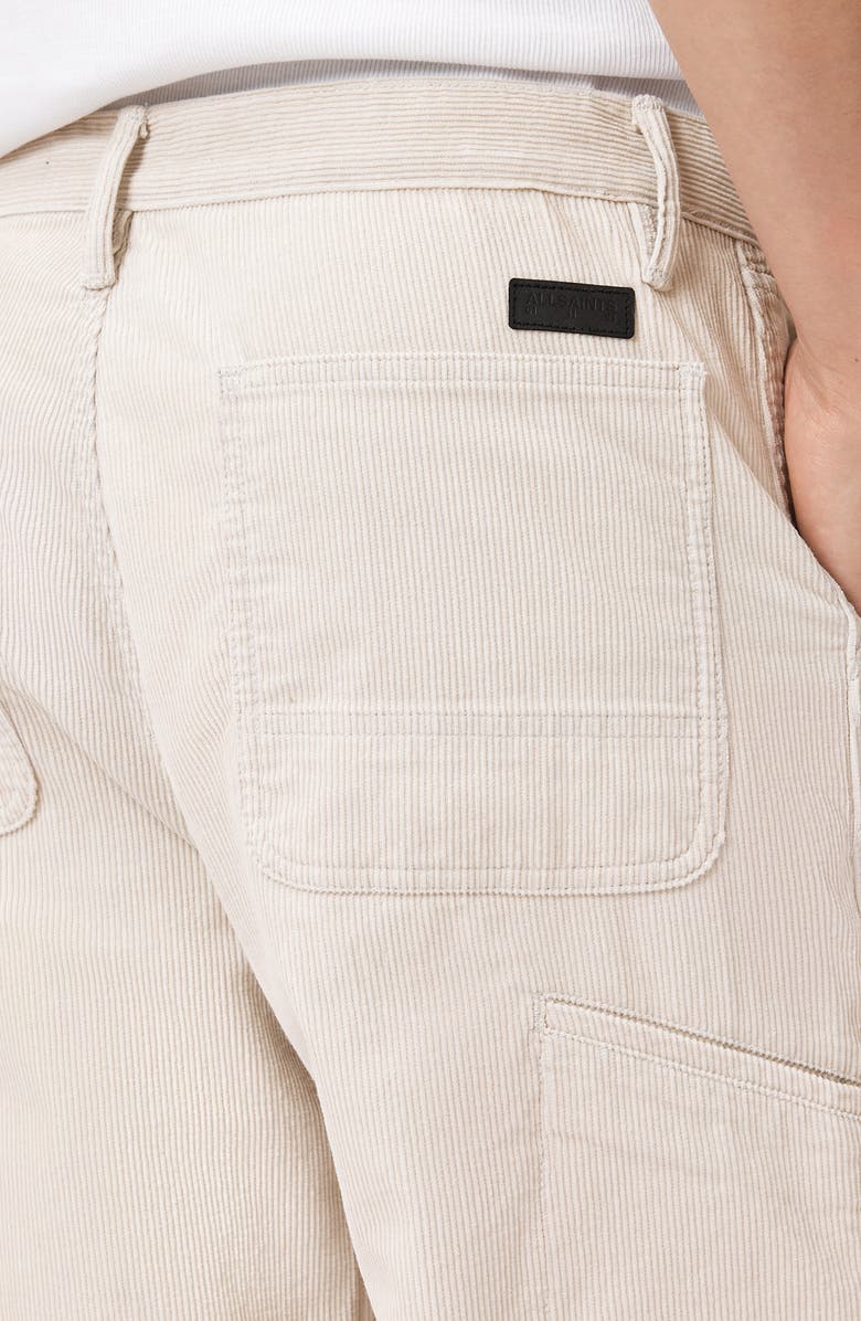 AllSaints Mullen Corduroy Carpenter Pants, Alternate, color, Cream Taupe