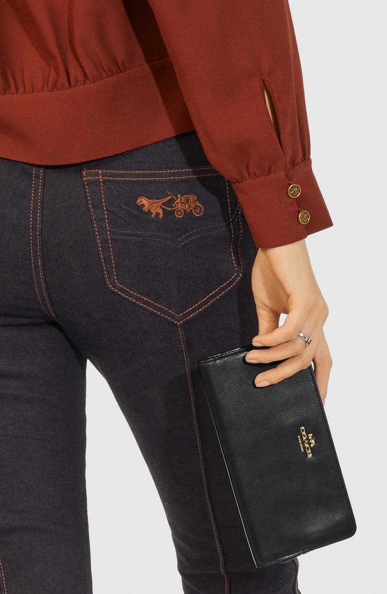 COACH Skinny Leather Wallet, Alternate, color, 