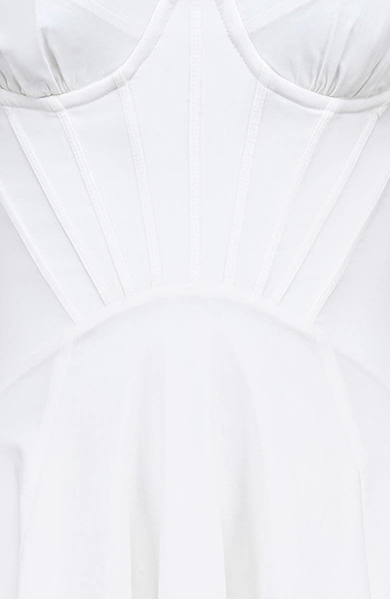 HOUSE OF CB Steffani Corset Midi Sundress, Alternate, color, Cloud Dancer